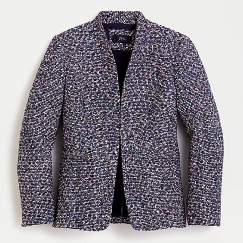 J. Crew Going Out Blazer in Pink Confetti Tweed